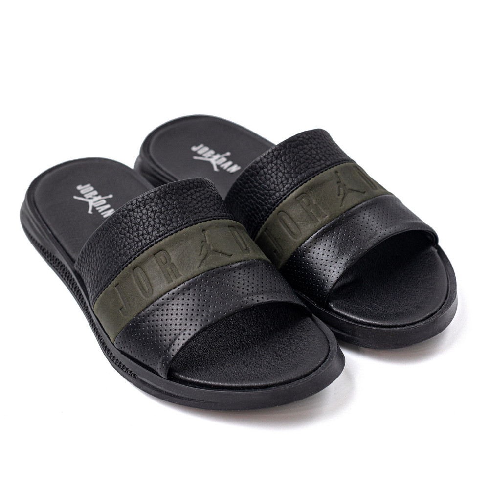 Мужские кожаные  летние шлепанцы-сланцы Jordan Київ - зображення 3