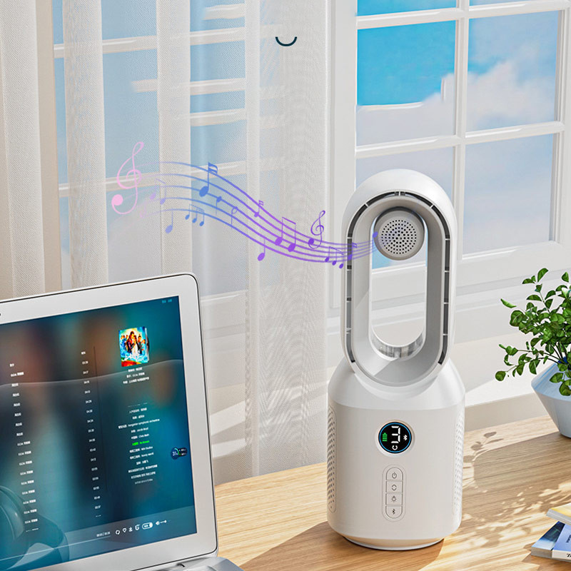 Настольный вентилятор F8 3in1 с Bluetooth-динамиком и ночником 4000mAh Херсон - зображення 5