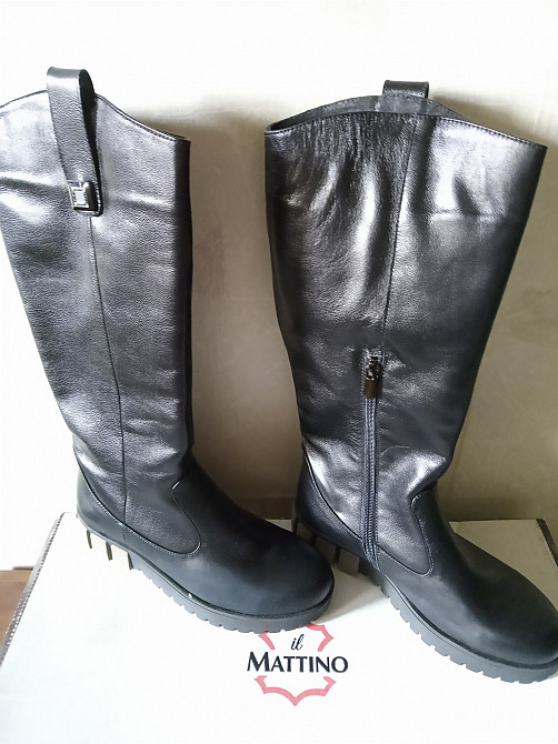 Кожаные сапоги деми и зима. патент италия Київ - зображення 1