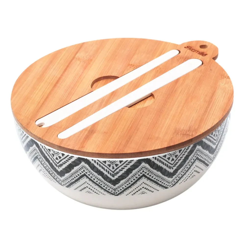 Миска из бамбукового волокна с крышкой и приборами Kamille KM-4384 Одесса - изображение 4