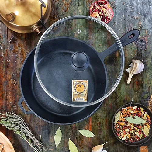 Сковорода універсальна з кришкою SNT Т203С3Ук 26х6 см чорна Київ - зображення 1