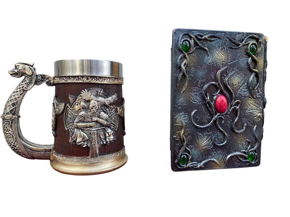 Подарочный набор Кухоль 3 Берсерк-Викинг и Блокнот 3 «Лесной Гримуар Лисы» Київ - зображення 4