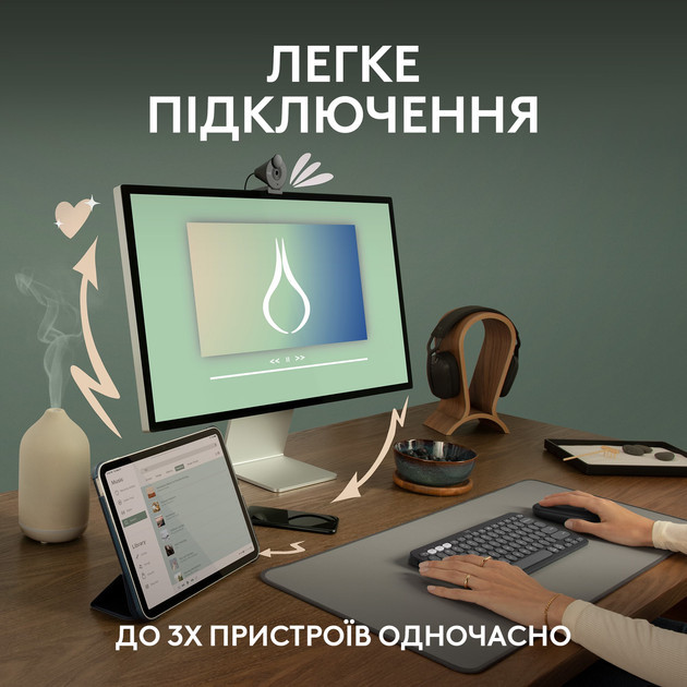 Мышь компьютерная безпроводная Logitech Pebble Mouse 2 M350s Tonal Rose L910-007014 розовая Киев - изображение 3