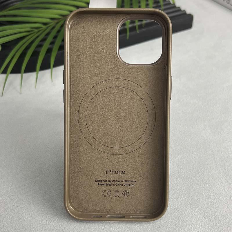 Кожаный чехол Leather Case (AAA) with MagSafe and Animation для Apple iPhone 15 (6.1") Херсон - зображення 2