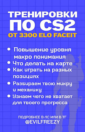 Тренер по игре CS2 (3300elo Faceit) Киев - изображение 2