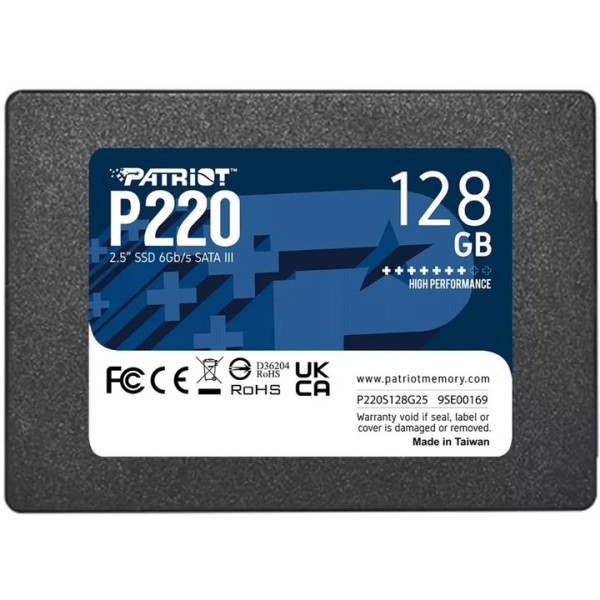 Накопичувач SSD 128GB Patriot P220 2.5" 7mm SATAIII (P220S128G25) (Код товару:43469) Харків - зображення 1