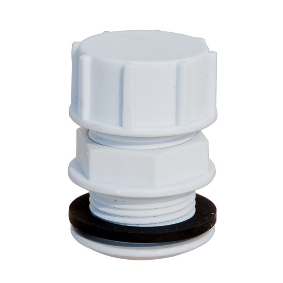 Штуцер ПЭТ 1/2 дюйма белый с заглушкой Київ