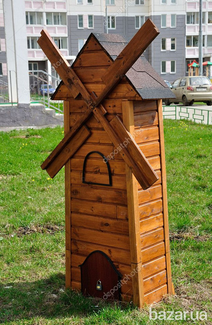 Мельница декоративная. Млин. Млинок. Вітряк. Вітряк садовий. Київ - зображення 2