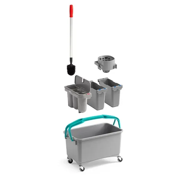 Ведро с отжимом и щеткой EROY 28л Київ - зображення 1