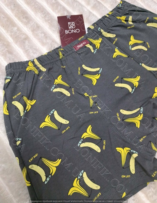Мужские хлопковые боксеры с принтом бананов ТМ "BONO" (арт. МШ 950311) Кривий Ріг - зображення 3