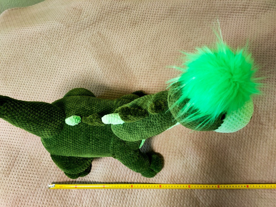 Велика м'яка іграшка в'язана зелена Динозавр дракон плюшева ручна робота Нововолынск - изображение 2