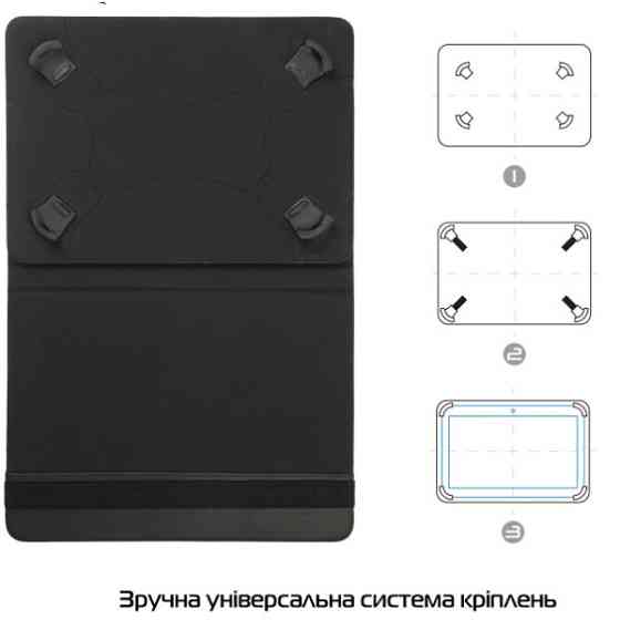 Чохол універсальний для планшетів ArmorStandart Silicone Hooks 12 Black (ARM91206) Харків