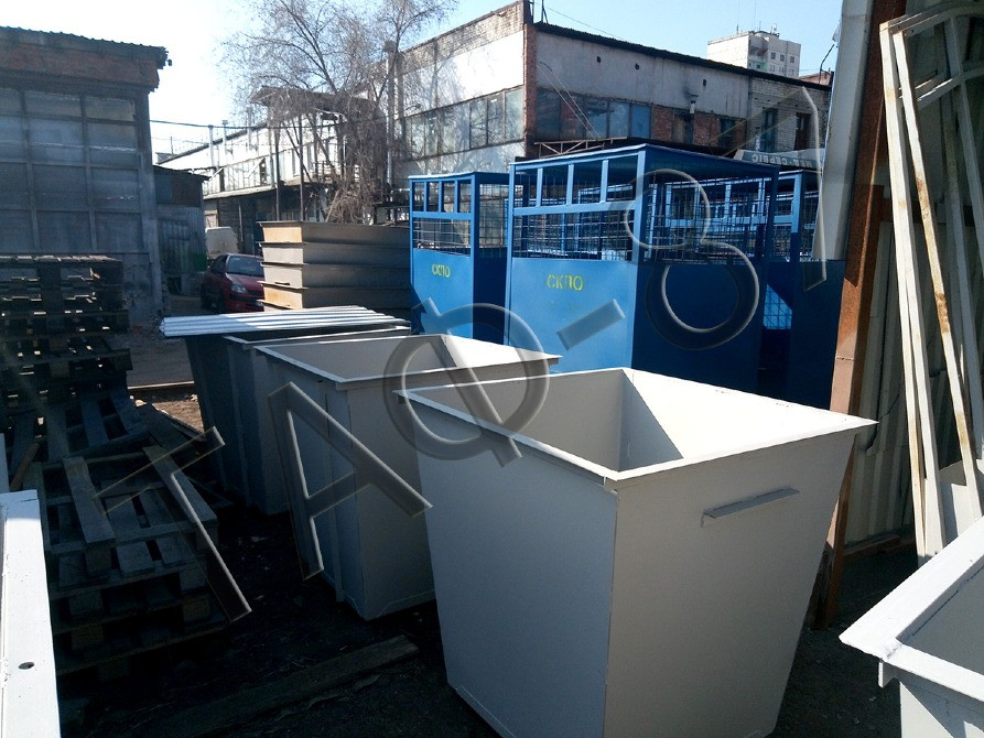 Бак для сміття 750 літрів металевий фарбований Харьков - изображение 8