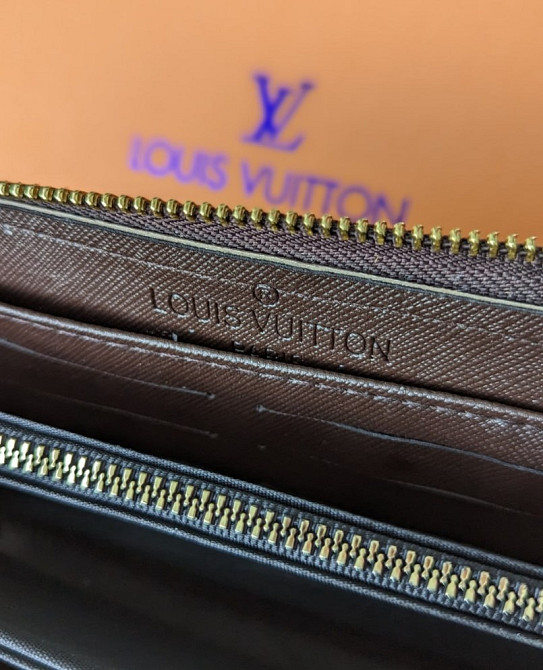 кошелек луи витон женский унисекс коричневый черный AN37 Киев - изображение 2