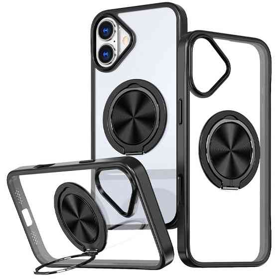 TPU+PC чехол Metal Ring with MagSafe для Apple iPhone 16 (6.1") Херсон