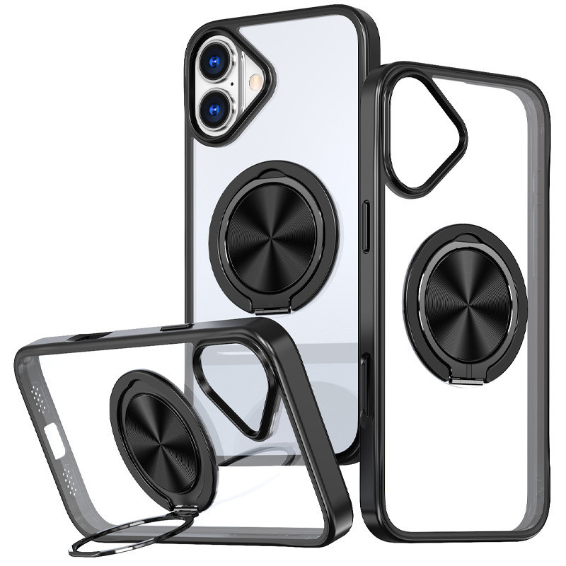 TPU+PC чехол Metal Ring with MagSafe для Apple iPhone 16 (6.1") Херсон - изображение 1