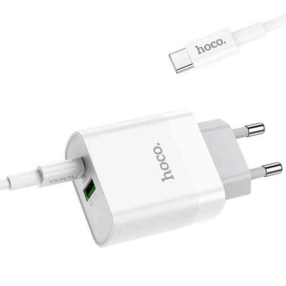 СЗУ Hoco C80A Rapido PD20W+QC3.0 (1USB-A/1C) + кабель Type-C to Type-C Херсон