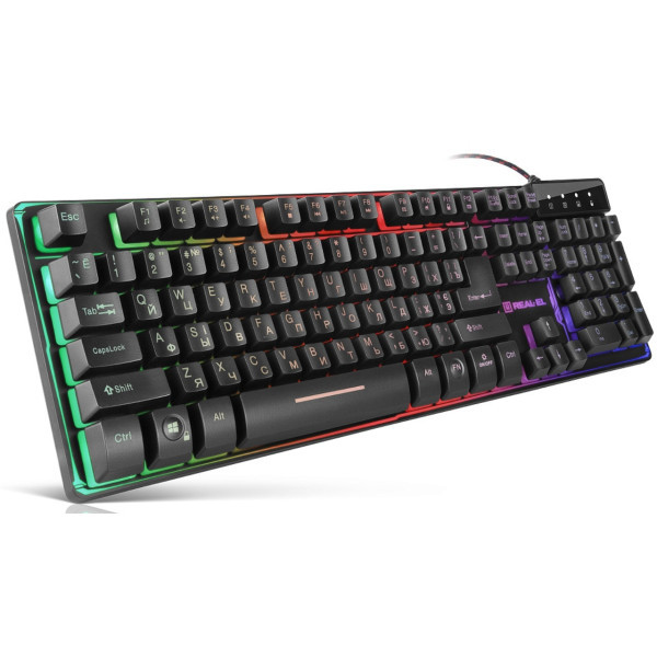 Клавіатура Real-EL Gaming 8700 USB Black (EL123100015) Харків - зображення 1