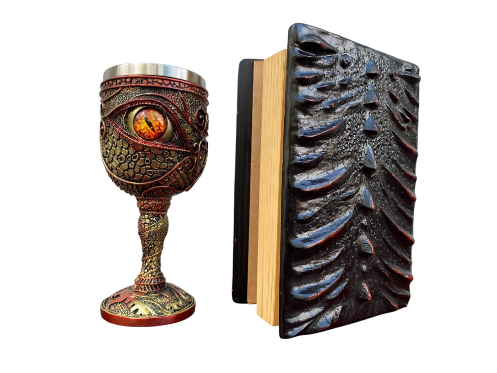 Подарочный набор Бокал 3D Глаз Orange и Блокнот 3D «Око Пламенного Дракона» Київ - зображення 2