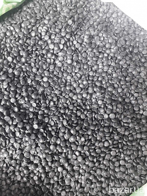 Полиэтилен высокого давления, в гранулах. вторичка, цвет черный. Харків - зображення 1