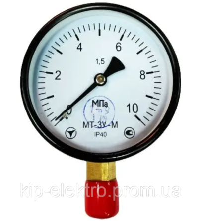 Манометр МТ-3У-М от 0 до 10 МПа (100 кгс/см2) - аналог МП3-У, ДМ 05100, МТП-100, ОБМ1-100, ДМ 05-МП- Київ