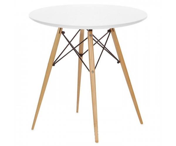 Стіл Тауер Вуд круглий д. 80 см білий Дніпро - зображення 1