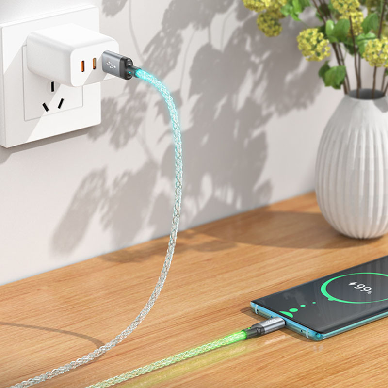 Дата кабель Hoco U112 Shine USB to Type-C 3A (1m) Херсон - зображення 8