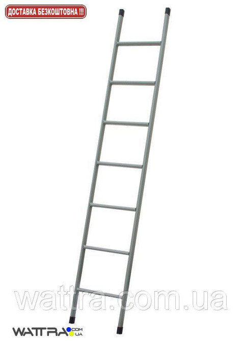 Лестница приставная металлическая 8 ступеней, 2.43 м, 6 кг (МЕТАЛЛ) Київ - зображення 5