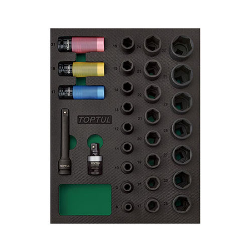 Набор головок ударных 1/2"  29ед. (в ложементе) TOPTUL GVB2906 Харків - зображення 1