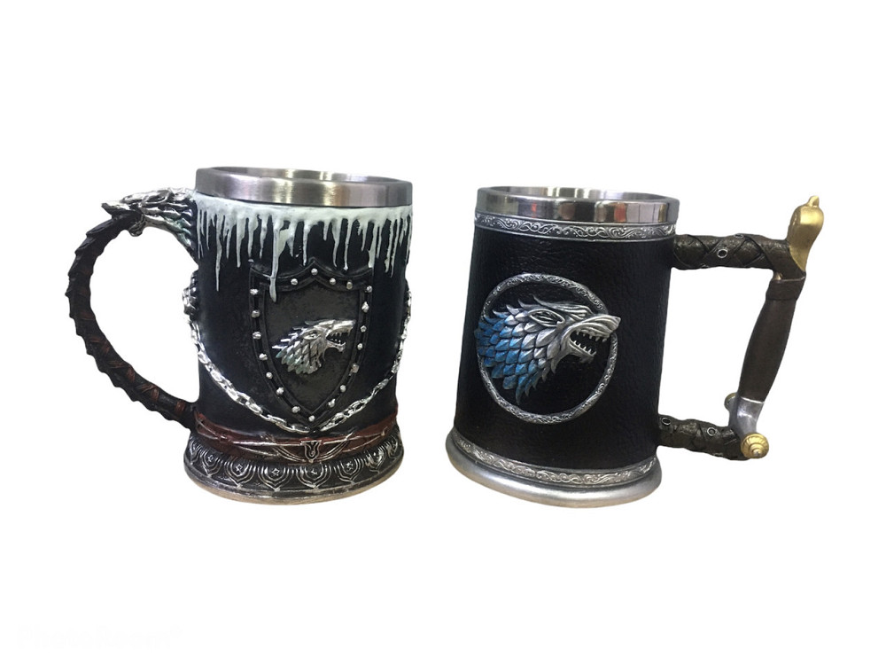 Подарочный Набор Кружка Чашка Бокал 3D Игра Престолов Game Of Thrones Winter Is Coming Stark Старк Київ - зображення 5