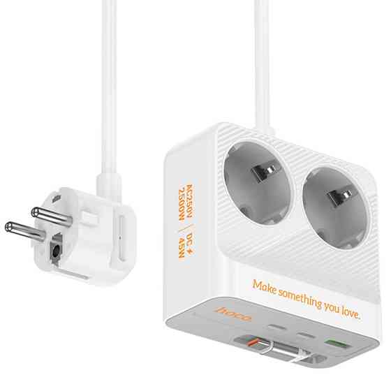Удлинитель Hoco AC28 Descanso (PD45W/1C/3A/2xSocket) (2m) Херсон