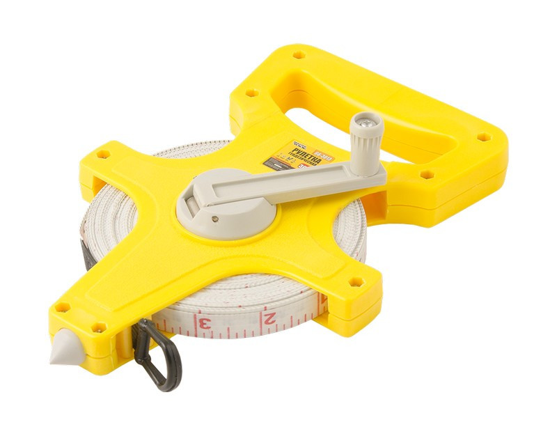 Рулетка геодезическая MASTERTOOL 30 м х 13 мм стекловолоконное полотно 66-3013 Харків - зображення 1