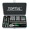 Набор инструмента дюймового TOPTUL 1/4" 18ед. 3/16"-9/16" (длинные головки) GCAD1813 Харьков
