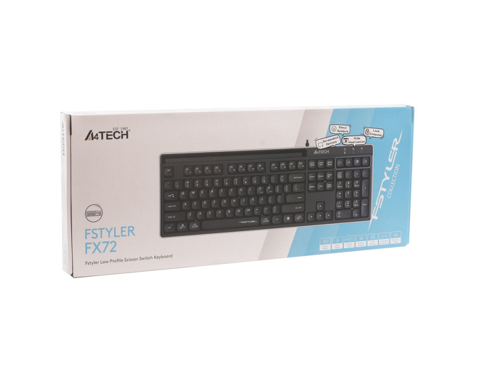 Клавиатура компьютерная проводная A4Tech Fstyler FX72(Black) черная Київ - зображення 7