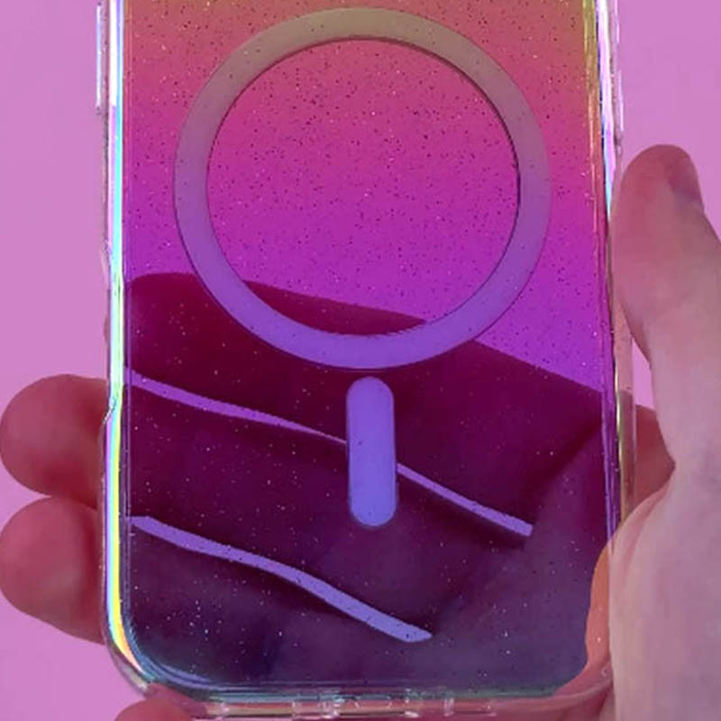 Чехол TPU Galaxy Sparkle (MagFit) для Apple iPhone 16e / 17e (6.1") Херсон - зображення 3