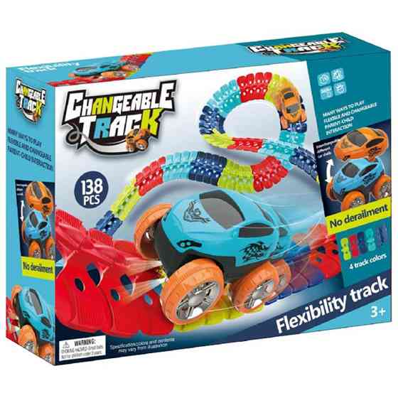Интерактивный трек с инерционной машинкой SHT 288 Changeable Trak (138pcs/1CAR) Херсон