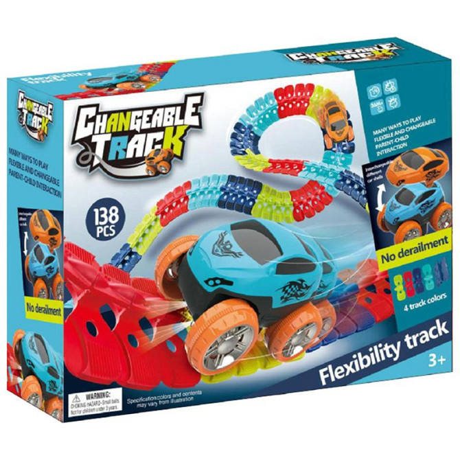 Интерактивный трек с инерционной машинкой SHT 288 Changeable Trak (138pcs/1CAR) Херсон - зображення 3