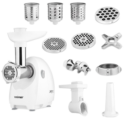 Мясорубка электрическая Zelmer ZMM4048B 1900 Вт белая Київ - зображення 1
