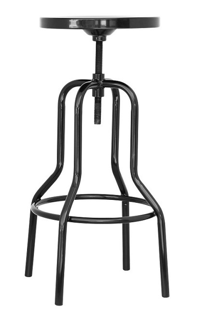 Регульований барний табурет з підніжкою чорний Танго Дніпро - зображення 2