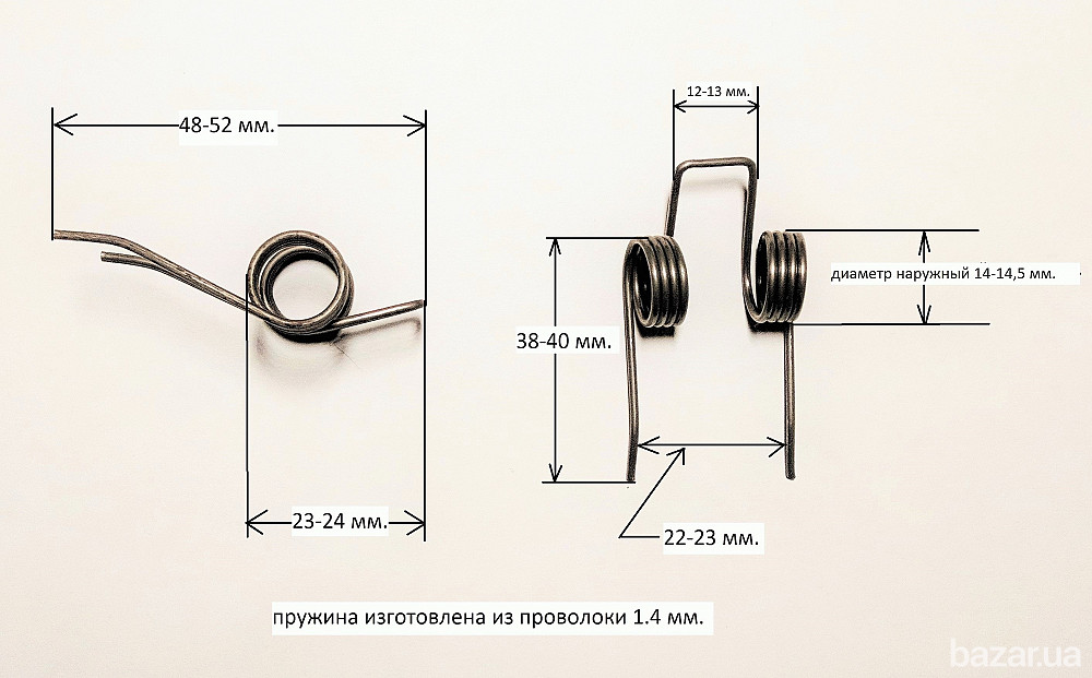 Пружины аэратора, скарификатора KLEVER YT6702, Клевер, Бригадир и аналогов. Купить пружины Клевер Київ - зображення 4