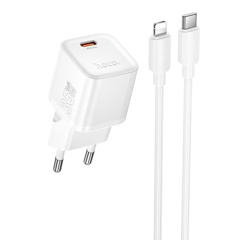 СЗУ Hoco N66 Ingenious PD35W (1USB-C) + кабель Type-C to Lightning Херсон - зображення 1