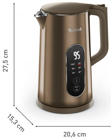 Электрочайник Tefal Selection KI871FE0 1.7 л бронзовый Київ - зображення 3