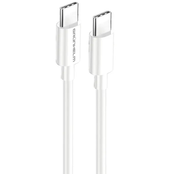Кабель Type-C Grunhelm Type-C GMC-05CCW 1 м белый Київ - зображення 1