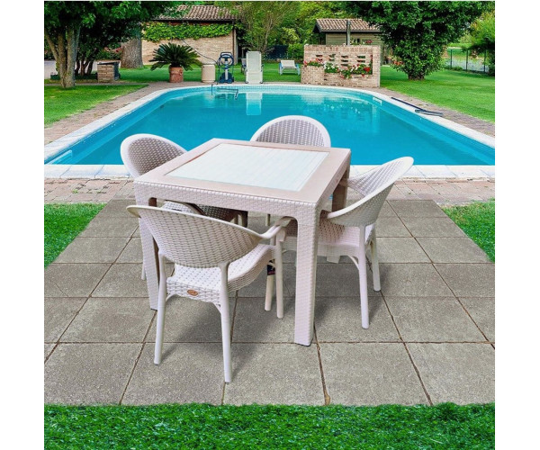 Стілець Софія пластиковий ротанг білий Днепр - изображение 4