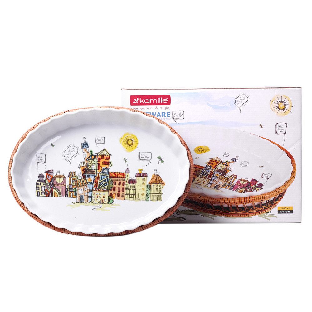Форма керамічна для запікання Kamille KM-6300 4.5х24х33 см Київ - зображення 1