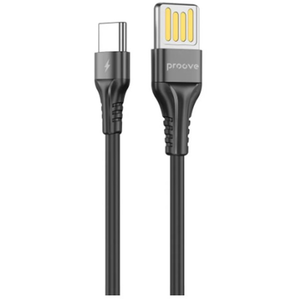 Кабель Proove Double Way Silicone USB to Type-C 2.4A 1m Black (CCDS20001201) (Код товару:37750) Харьков - изображение 1