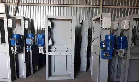 Задвижка реечная с электроприводом  500*500  0,37 кВт  шибер нории , шиберный затвор Киев