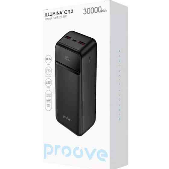 Power Bank Proove Illuminator 2 22.5W 30000mAh Black (PBIP30212201) (Код товару:41286) Харків