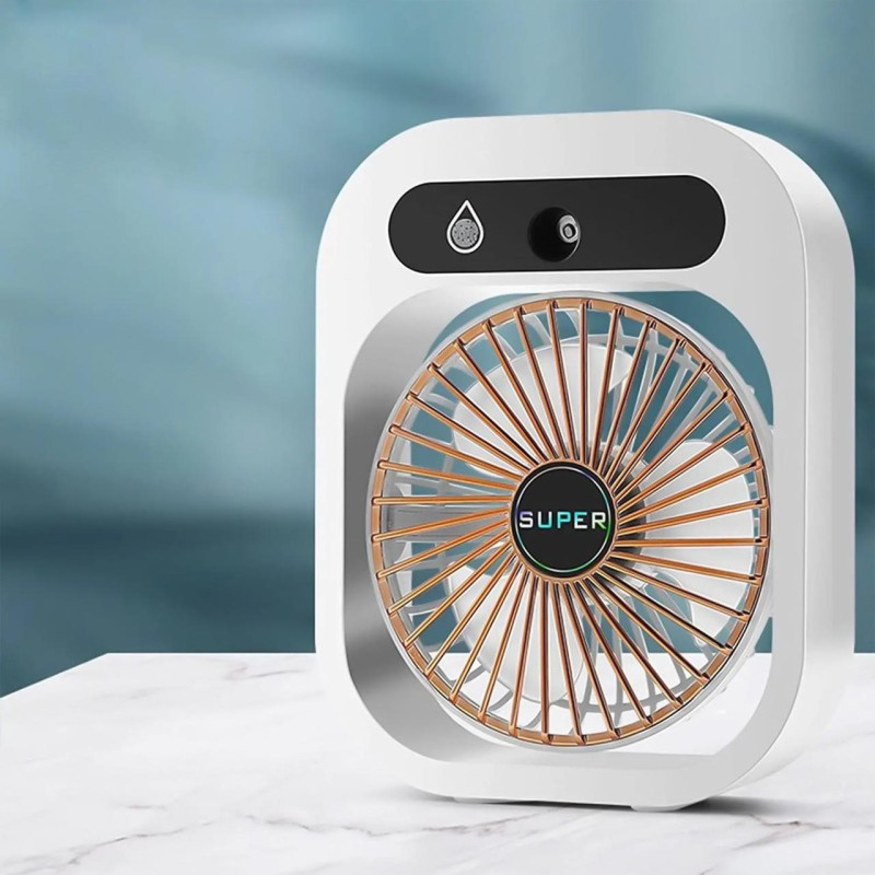 Настольный вентилятор Q8 с водяным охлаждением 1200 mAh Херсон - зображення 4