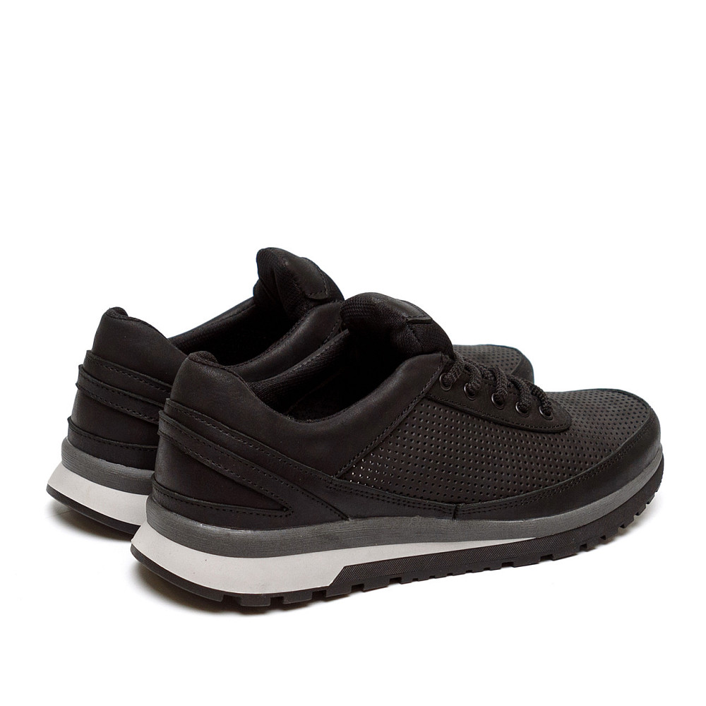 Мужские кожаные летние кроссовки, перфорация E-series Classic black Київ - зображення 12